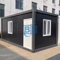 Maison Conteneur Préfabriquée de Luxe Moderne 20ft 40ft, Modulaire, en Verre, Conception à Châssis Plat pour Bureaux, Salons et Hôtels