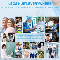 Bas de contention anti-thrombotiques en tricot ODM, chaussettes de compression blanches, chaussettes élastiques en nylon à gradient, chaussettes de compression pour jeunes