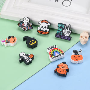 Nouveau crâne personnalisé perles focales en silicone cadeau de noël halloween en gros perles <span class=keywords><strong>fantômes</strong></span> en silicone de qualité alimentaire pour bracelets - Product Image 6