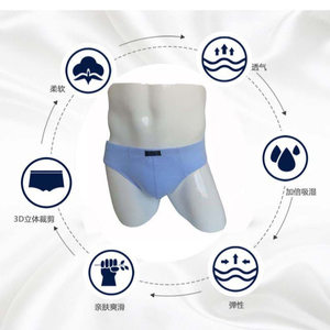 Ropa Interior de Algodón Puro para Hombre de Mediana Edad, Talla Grande, Corte Triangular, Cintura Media, Holgada - Product Image 2