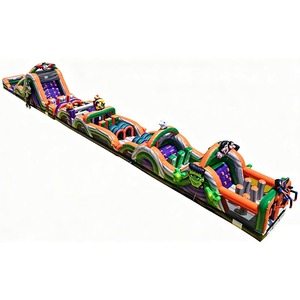 <span class=keywords><strong>Castillo</strong></span> Inflable Retro con Obstáculos, Tobogán y Pista <span class=keywords><strong>de</strong></span> Obstáculos para Niños - Product Image 6