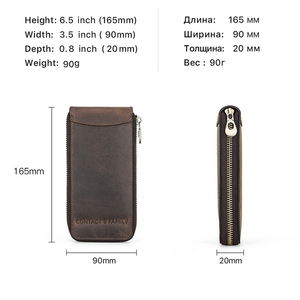 Genuine Leather Single <b>Watch</b> Travel <b>Case</b> with Zipper Custom Logo Single <b>Watch</b> Storage Box - Product Image 4