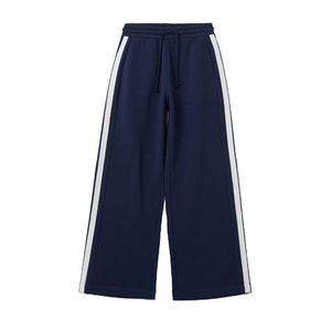 Pantaloni Jogger Personalizzati 600Gsm 100% Cotone Grezzo Streetwear Gamba Larga a Righe Pantaloni Sportivi Pesanti e Larghi Abbigliamento Uomo - Product Image 1