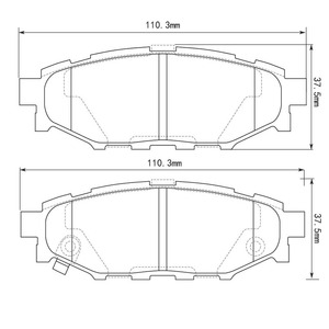 Set bantalan rem keramik pengganti untuk Scion FR-S, untuk Subaru BRZ,Crosstrek,Forester,Impreza,Legacy,Outback,WRX,XV Crosstrek - Product Image 5
