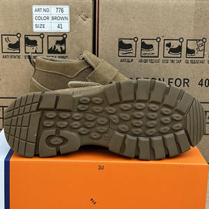 LIGHT BEARER 776 <span class=keywords><strong>Scarpe</strong></span> Antinfortunistiche Traspiranti in Vera Pelle con Punta in Acciaio, Stivali da Lavoro per Saldatura ed Elettricità Senza Lacci, Botas De Seguridad - Product Image 5