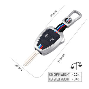Funda Protectora para Llaves de Coche de Aleación de Zinc y Gel de Sílice para Chrysler 300C <span class=keywords><strong>YPSILON</strong></span> DODGE HORNET JEEP, Llavero, Bolsa para Llaves - Product Image 4