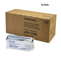 50 rouleaux de papier standard noir et blanc UPP-110S (type I) abordables, compatibles avec les imprimantes Sony