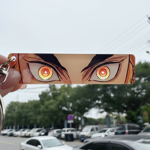 Quỷ Slayer Keychain rengoku kyoujurou sáng mắt hình chữ nhật hai mặt Acrylic Mặt dây chuyền Anime Ba lô quyến rũ - Product Image 2