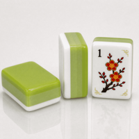Masque Thème Style National, Ensemble de Mahjong de Luxe Style Américain, Acrylique Haut de Gamme 4 Couches, Taille Personnalisée, Étanche, Portable, Original