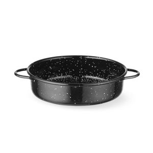 HENDI Cocotte Nera in Smalto Rotonda per Uso Commerciale Diametro 160mm Altezza 45mm - Product Image 1