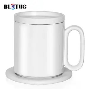 AIHPO8 controllo della temperatura Smart Mug Business Fashion 10 oz Black Life Thermo Warmer tazza da caffè riscaldata senza fili