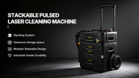 Machine de nettoyage laser à fibre portable 300W à impulsions, empilable, pour éliminer la rouille des métaux et décapage de peinture automobile