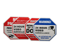 Panneau de signalisation de sécurité réfléchissant Mingchuang pour vidéosurveillance, film réfléchissant haute intensité, imprimé UV, 12 panneaux routiers en aluminium pour cour