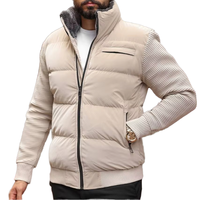 Veste d'hiver épaisse en satin imperméable pour homme, fourrure de cheval, poche zippée, taille élastique, vêtements de sport écologiques pour la course à pied