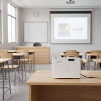 Projecteur laser 4K haute luminosité YSU450/3LCD pour les entreprises, l'éducation et les grands espaces, mise au point manuelle, 5000-5500 lumens, courte portée