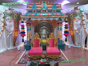 Mandap de Madera para Ceremonias del Sur de la India, Premium, Resistente, Tamaño Personalizable, Artesanía, Decoración para Eventos - Product Image 6