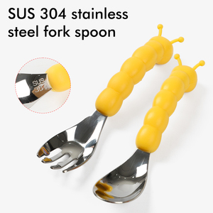 Bol bébé en silicone en forme de chenille, 100 % qualité alimentaire, design compartimenté pour les mangeurs difficiles, vaisselle qui ne glisse pas - Product Image 4