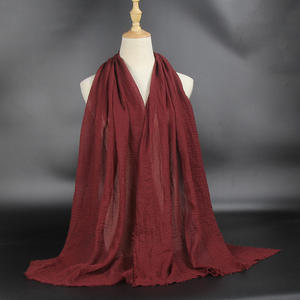 Pañuelo Hijab Étnico de Chifón de Algodón Plisado de 76 Colores, Chal Largo y Suave para Mujer, Estilo Árabe Musulmán de Primavera - Product Image 4