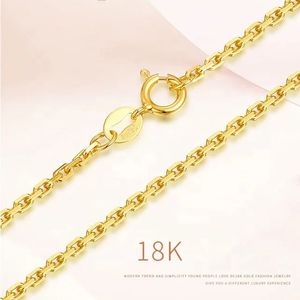 Xinfly 18K Polish Solid Gold <b>Cross</b> <b>Chain</b> Paper Clip Necklace Au750 Luxury Fine <b>Chains</b> for Hip Hop Jewelry - Product Image 1
