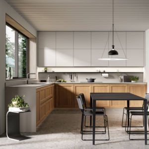 高級カスタムモジュール式キッチンキャビネット ステンレス製 環境に優しい ISO認証 ハードウェア保証 アメリカンスタイルアパートメント - Product Image 1