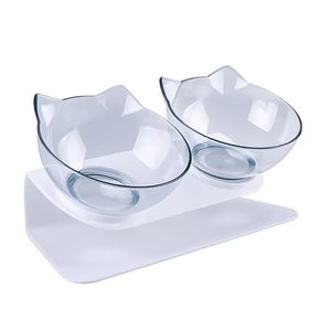 Ciotole Doppie Automatiche Inclinate a 15 Gradi per Gatti e Cani, Protezione della Colonna Cervicale, Materiale ABS PC, Utensili per l'Alimentazione - Product Image 5