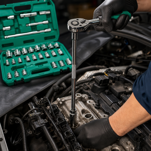 Jeu <span class=keywords><strong>de</strong></span> douilles <span class=keywords><strong>de</strong></span> réparation automobile 1/4 po <span class=keywords><strong>et</strong></span> 1/2 po, 108 pièces, douilles Torx E, embouts S2, clé à <span class=keywords><strong>cliquet</strong></span> 24 dents - Product Image 4
