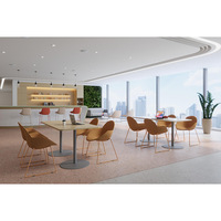 Fauteuil de salon modulaire en forme de coquille avec revêtement en tissu, mousse haute densité et base en métal chromé