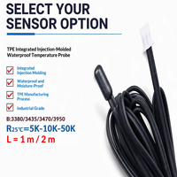 Super Industrial Use Waterproof Freeze-Resistant Molded TPE One-Piece Temperature Sensor NTC 10K Thermistor Corrosion-Resistant