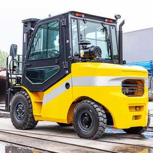 จัดส่งฟรี4WD รถยกดีเซล5ตันสำหรับงานหนักรถยกภูมิประเทศขรุขระพร้อมยางแข็ง/เบาะรองนั่งสำหรับงานก่อสร้างที่ดีที่สุดการเกษตร - Product Image 3