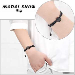 Bracelet pendentif <span class=keywords><strong>patte</strong></span> de chien pour cendres d'animaux, bijou urne commémorative, cadeau souvenir personnalisé avec logo - Product Image 6