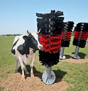 Cepillo para Vacas, Cepillo Corporal para Vacas, Cerdas de Nailon y Acero Inoxidable para el Cuidado y Masaje de Ganado Lechero - Product Image 1