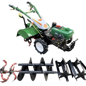 Mini Tractor a pie de gasolina <span class=keywords><strong>con</strong></span> dos ruedas, tractor de mano, timón rotativo agrícola fabricado en China - Product Image 1
