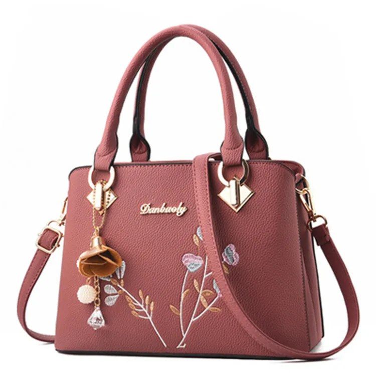 handmade party vintage fashion luxury high quality leather bags women flower