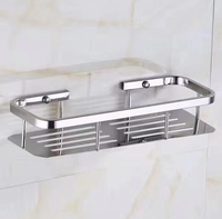 Vente en gros étagère moderne en acier inoxydable 304 à coin unique étagère de rangement triangulaire polie pour salle de bain cuisine pour la maison hôtel