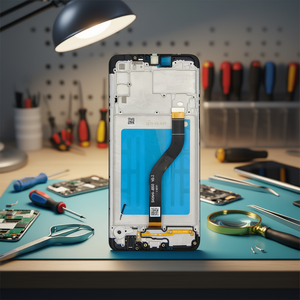 Écran LCD Samsung Galaxy A20s avec cadre noir, remplacement complet de l'écran pour A207F, pack de service - Product Image 3