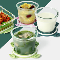 Ensemble de vaisselle en verre trempé avec couvercle à verrouillage, pour la cuisine, récipient alimentaire, ensemble de vaisselle, bol pour four à micro-ondes, mini boîte de rangement pour le stockage