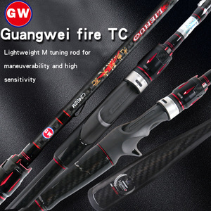 Canne à pêche Guangwei Fire Tc Lure Rod M Fast Action 2.4m pour la pêche au lancer au black-bass - Product Image 1