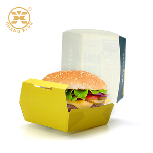Boîte alimentaire pour hamburger, impression CMYK aux couleurs attrayantes, boîte à salade jetable pour vente au détail, boîte à emporter en carton <span class=keywords><strong>blanc</strong></span>, vente en gros OEM - Product Image 2