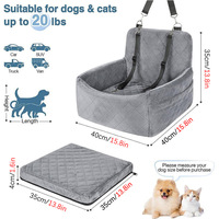 Siège de voyage pour chiot entièrement amovible, lit de voiture pour chien, coussin de sécurité, indispensable pour les chiots en déplacement, en polyester, garde au chaud