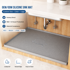 <b>Large</b> Premium Waterproof Silicone Drip Tray Liner Silicone Kitchen Cabinet Water Leak Protection Under the Sink Silicone <b>Mat</b> - Product Image 1