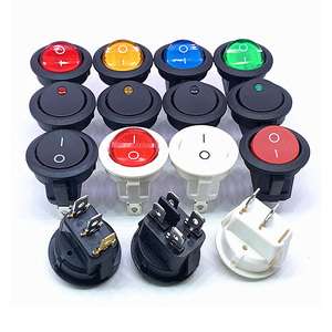 12v 20A Led <b>Lamp</b> Rocker <b>Switch</b> 3pin Kcd1 on OFF Round Rocker <b>Switch</b> Automobile Refit <b>Switch</b> - Product Image 3