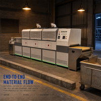 Industriële magnetrondroger met continue band, fabrieks prijs, voor fruitverwerking