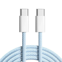 Venta al por mayor de fábrica 60W Cable tipo C para iPhone 15 16 Pro Max Carga rápida USB C Cable DE DATOS Chaqueta de nailon utilizada para computadora IOS