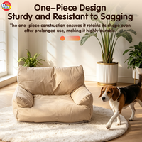 Canapé-lit minimaliste pour animaux de compagnie en tissu technique lavable, antidérapant, avec rembourrage en coton PP, vente en gros d'usine, OEM ODM, approvisionnement en vrac