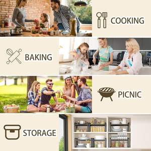 Contenants alimentaires à emporter, bols jetables de 24,4 oz (720 ml) en papier kraft avec couvercle, boîtes à emporter - Product Image 6