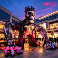 Arco Inflable Gigante de Esqueleto Monstruoso con Manos Grandes, Túnel de Entrada Inflable de Calavera para Halloween, Ideal para Casas Encantadas