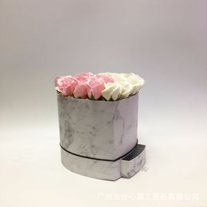 Spot <strong>Marbled</strong> Heart-shaped Drawer Box of Flowers Everlasting Soap Flower Gift Box of <strong>Chocolates</strong> - Product Image 3