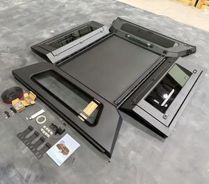 Couverture de benne en acier au manganèse avec fenêtre coulissante pour Ford F150, anti-choc, étanche, anti-poussière, protection de la boîte de chargement - Product Image 1