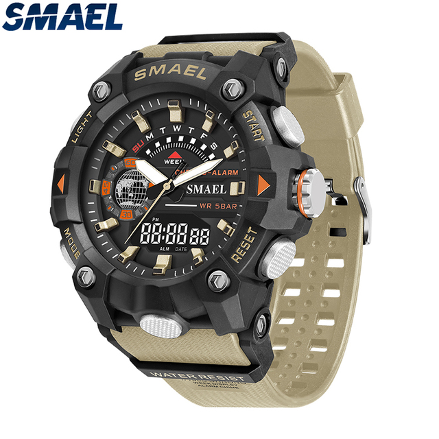 SMAEL 8040 Sports Watch Men Sport Silicone Led Watches Smart Watch for Sport