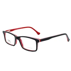 Yiwu Großhandel Markenname Optik im europäischen Stil Quadrat Custom Handmade Acetate Brillen fassungen